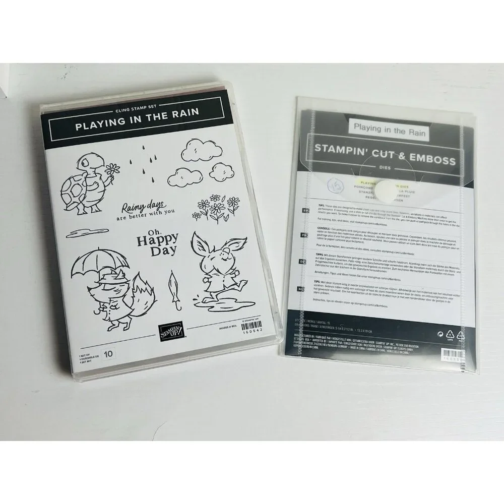 Stampin' Up! PLAYING IN THE RAIN Stamp Set and Dies‎ Bundle